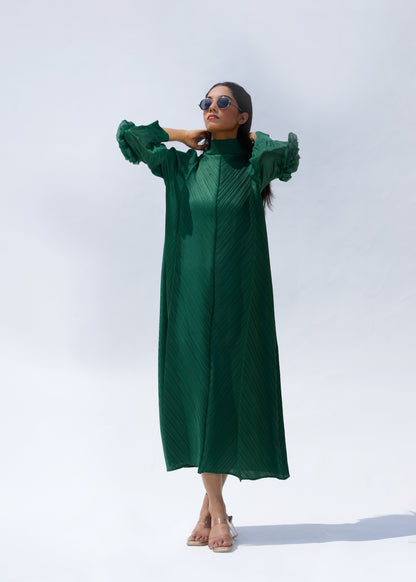 Long Flora Maxi - Emerald Green