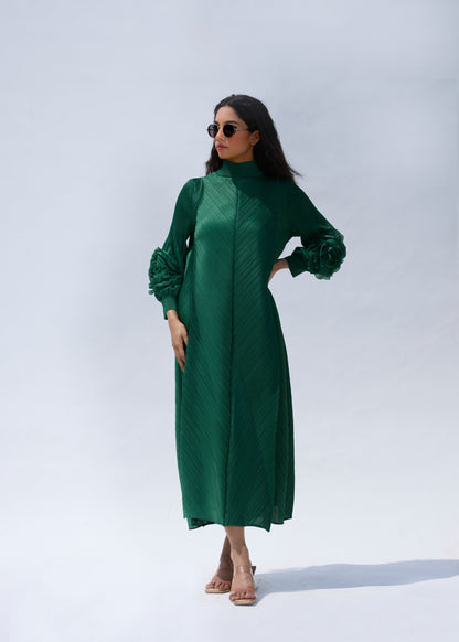 Long Flora Maxi - Emerald Green