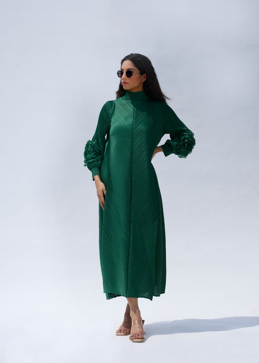 Long Flora Maxi - Emerald Green