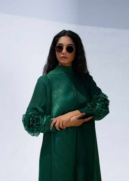 Long Flora Maxi - Emerald Green