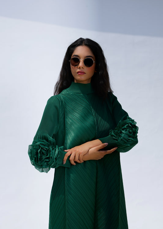 Long Flora Maxi - Emerald Green