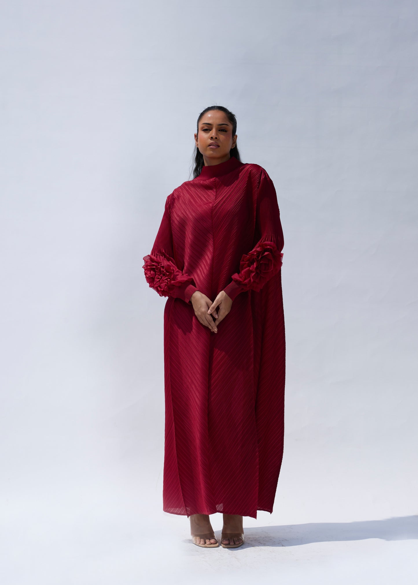 Long Flora Maxi - Burgundy