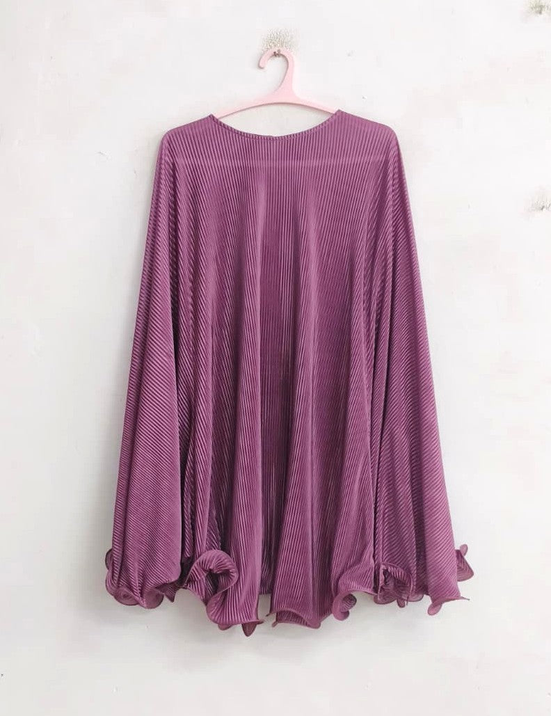 Mauve Mini Pleated Dress