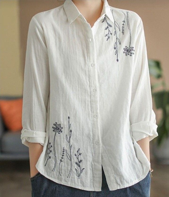 Spring White Linen Shirt